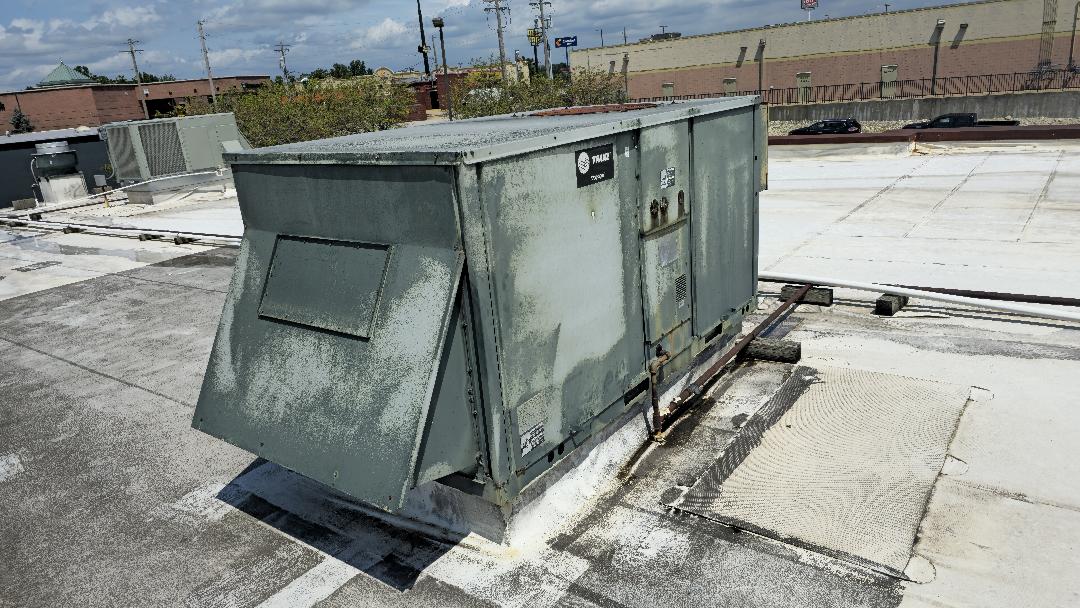 Blue Ribbon Ice — commercial rooftop HVAC unit
